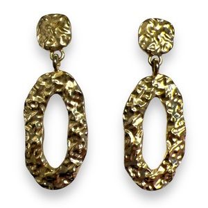 Vintage Hammered Gold Earrings